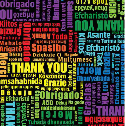 THANK YOU WORDS MULTILINGUAL