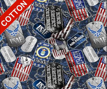 Load image into Gallery viewer, UNITED STATES MILITARY DOGTAGS AIRFORCE FABRIC
