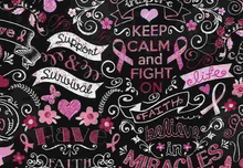 Load image into Gallery viewer, PINK RIBBON CHALKBOARD FABRIC
