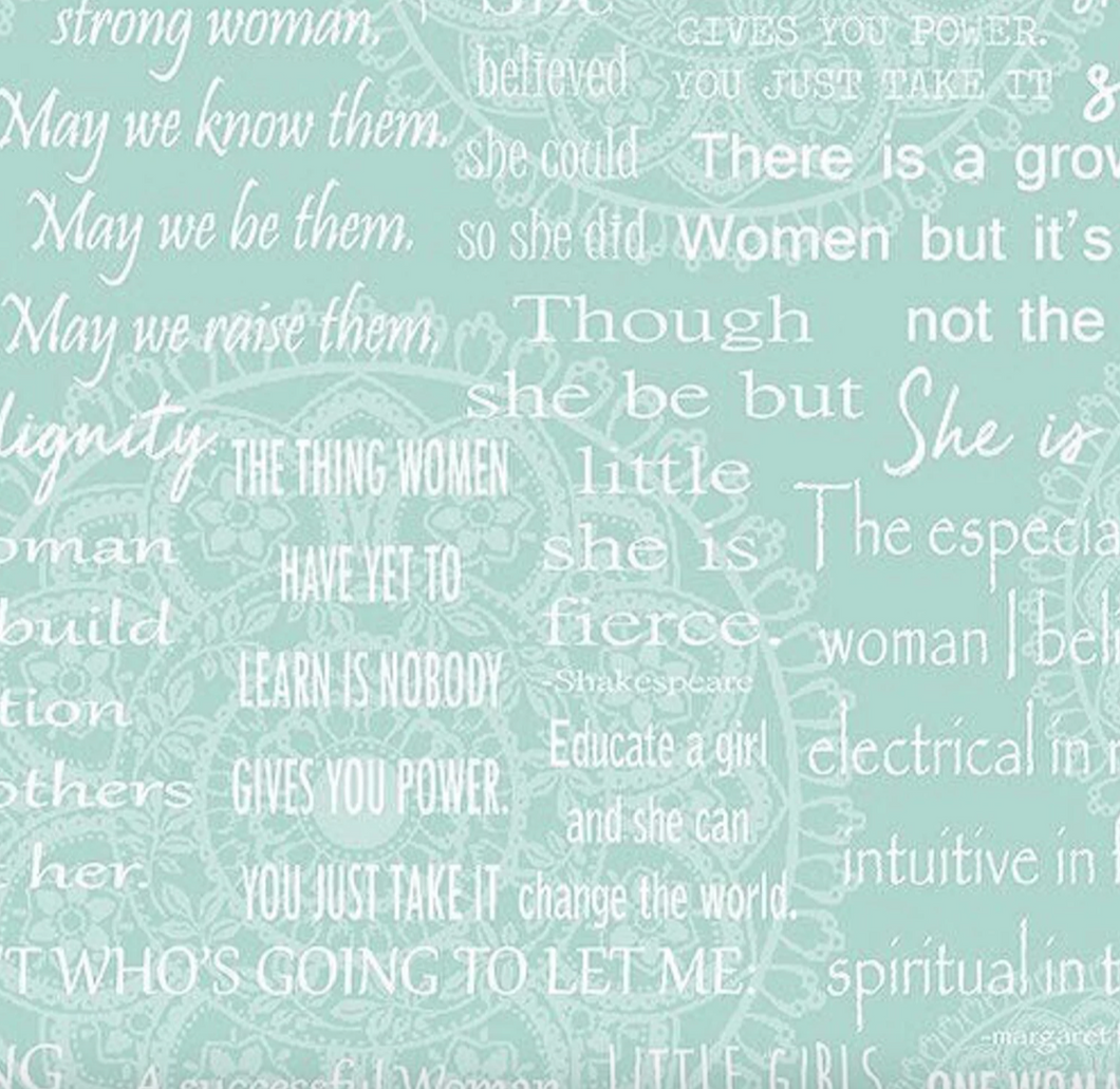 WOMEN ARE WORDS FABRIC