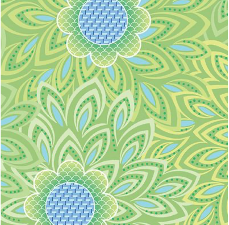LEAVES GREEN FABRIC